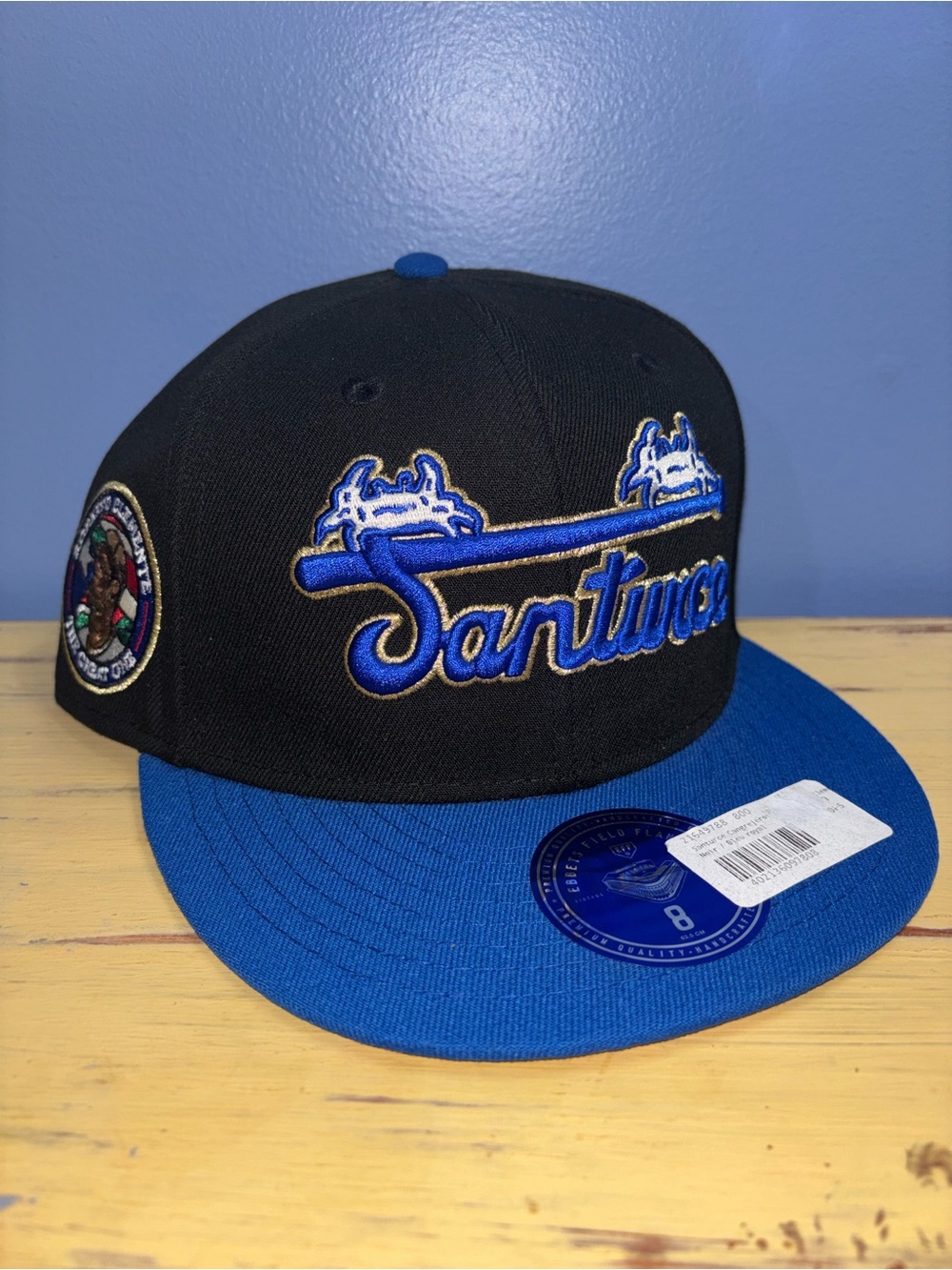Ebbets Field Flannels Santurce Cangrejeros  NLB Clemente Patch Fitted Hat Size 8